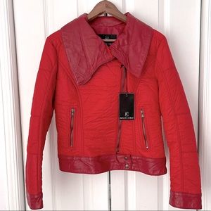 RENATA CORSI NWT Red Leather Jacket